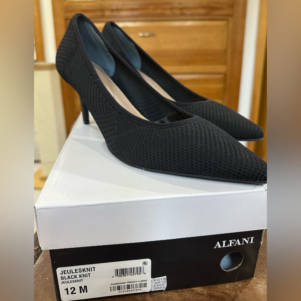 Size 12 Alfani black mesh pumps . New in box